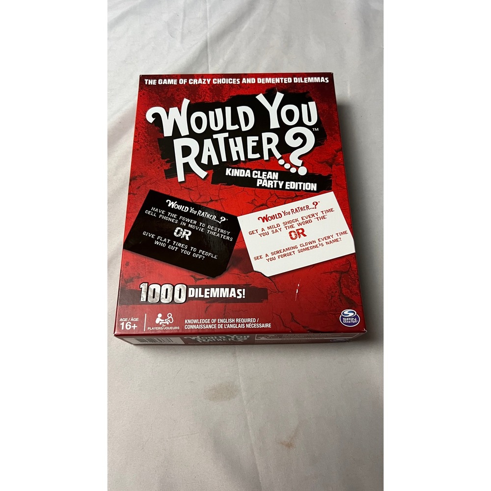 Spin Master Would You Rather Kinda Clean Party Edition‎ Card Game 1000 Dilemmas